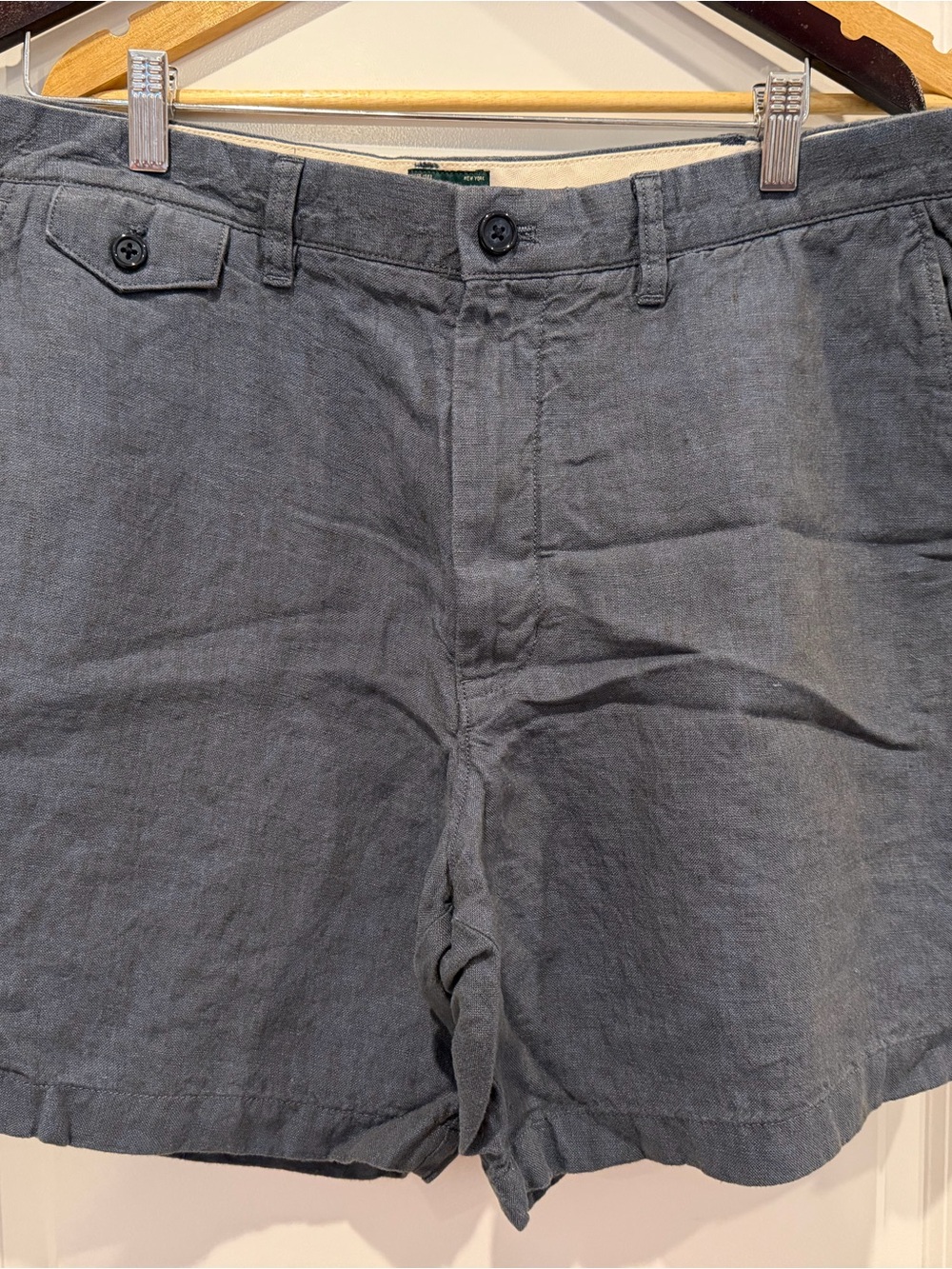 J. Crew Men's Blue Gray Linen Blend Shorts